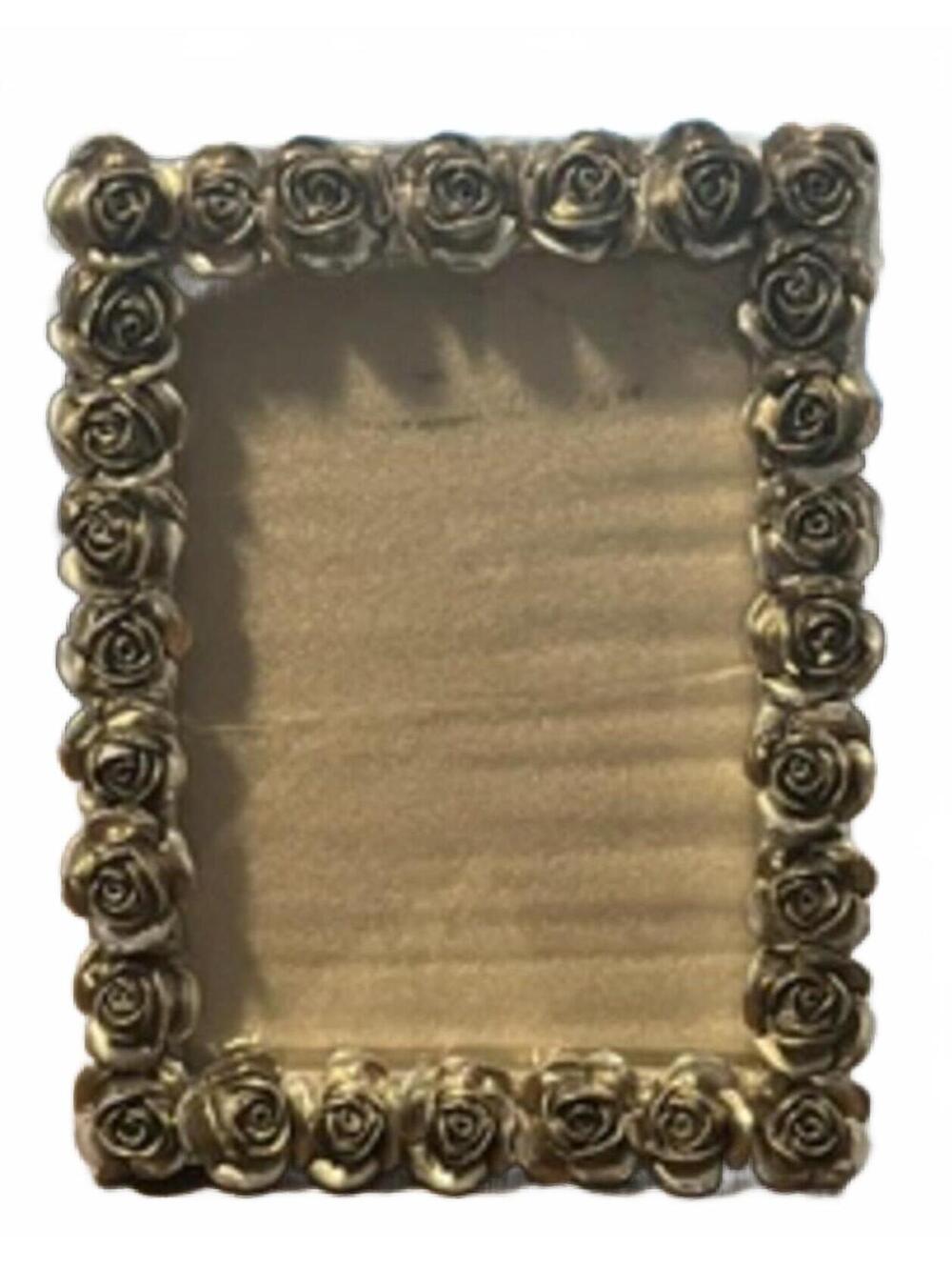 VTG style Ornate Rose Border Picture Frame, Decorative Metal Finish
